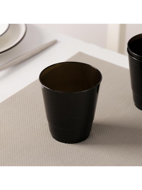 Стакан Доляна «Кристалл», 200 мл, цвет чёрный, флуоресцентный