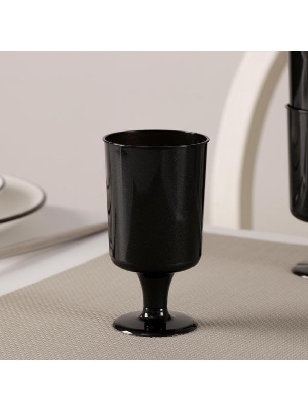 Рюмка Доляна «Кристалл», 100 мл, цвет чёрный