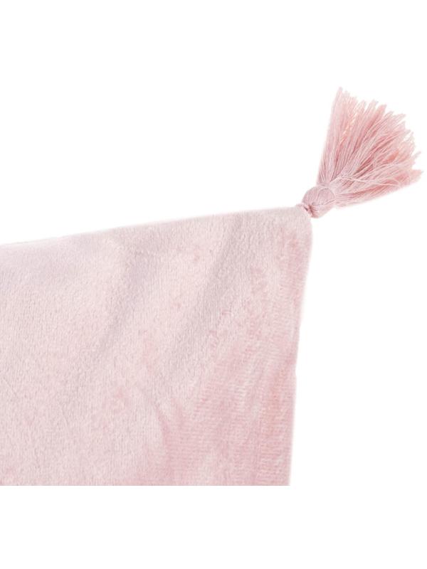 Чехол на подушку с кисточками Этель цвет розовый, 45х45 см, 100% п/э, велюр