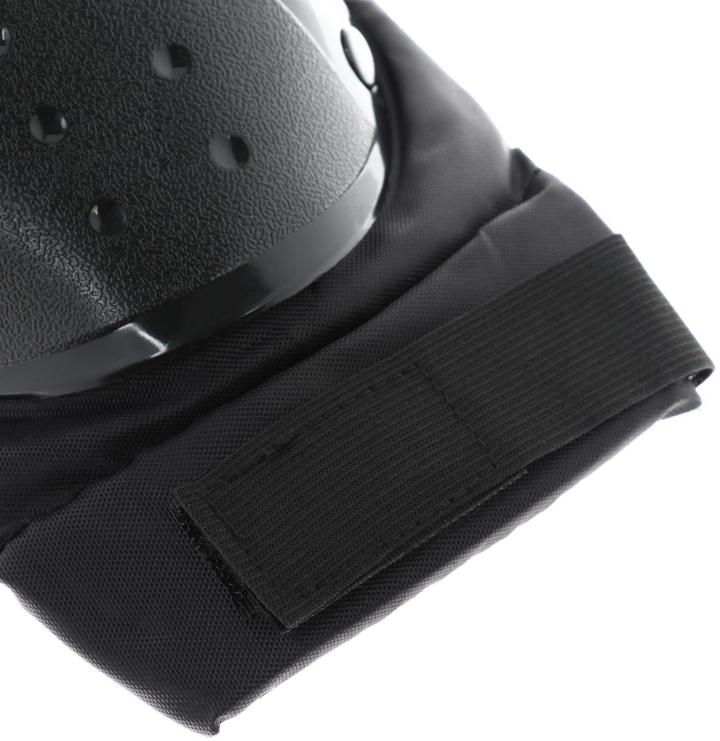 Наколенники и налокотники мотоциклетные, взрослые, цвет черный, пластик, набор 4 шт. NKL 86