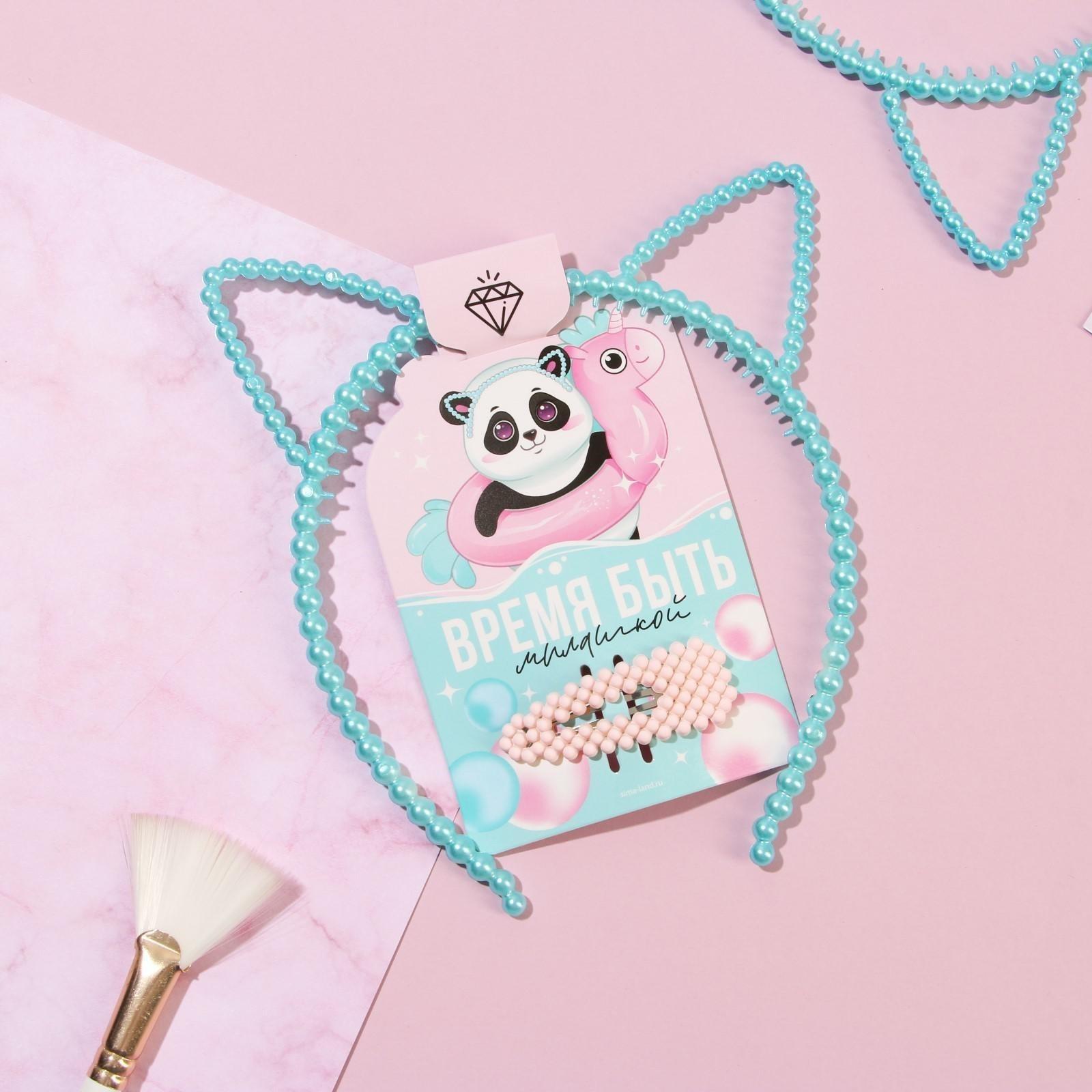 Ободок и заколка для волос 