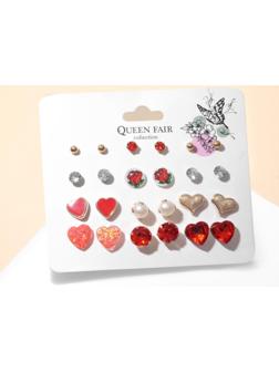 Набор серьги 12 пар 