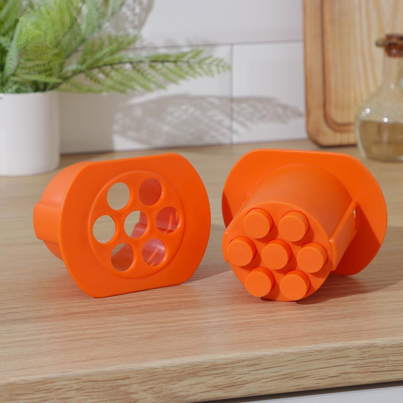 Пресс для сосисок «Лего», 12×9×8 см, диаметр формы 7,2 см, диаметр ячейки 1,8 см, цвет МИКС