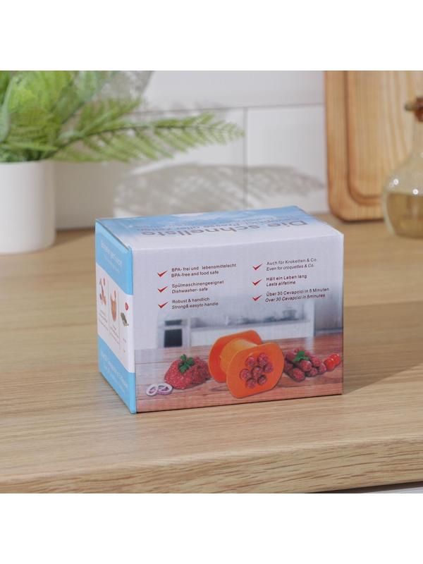 Пресс для сосисок «Лего», 12×9×8 см, диаметр формы 7,2 см, диаметр ячейки 1,8 см, цвет МИКС