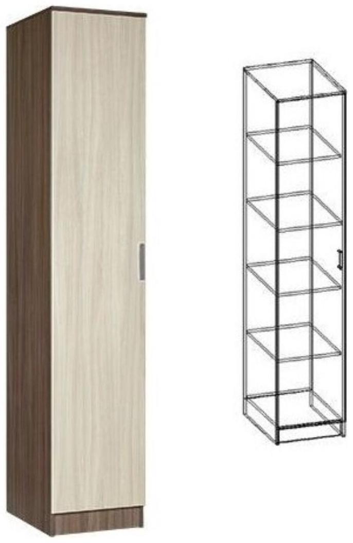 Пенал Соло 400х490х2200 Ясень Шимо темный/светлый