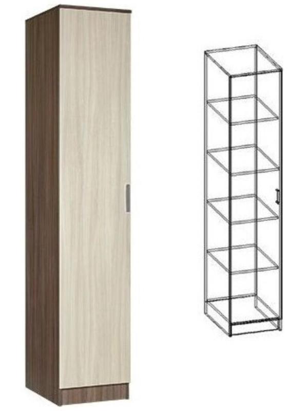 Пенал Соло 400х490х2200 Ясень Шимо темный/светлый