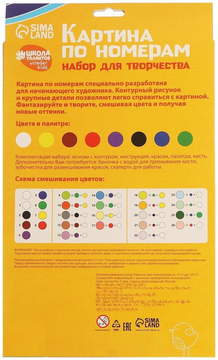 Картина по номерам «Совушки» 20х28.5 см