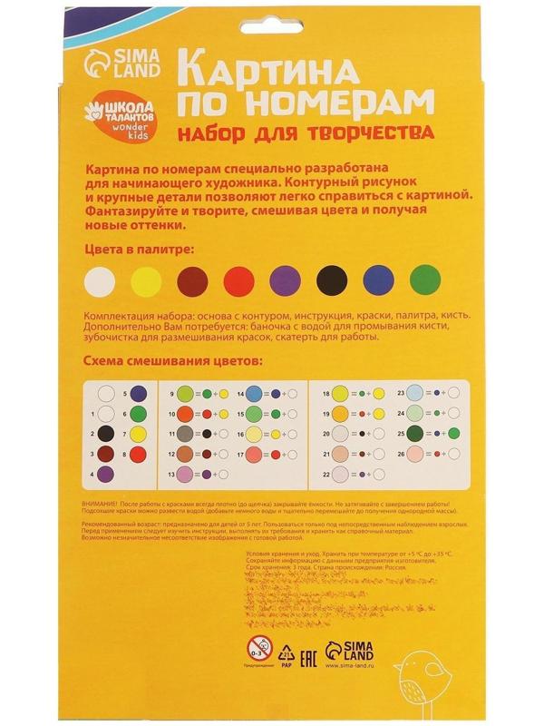 Картина по номерам «Совушки» 20х28.5 см