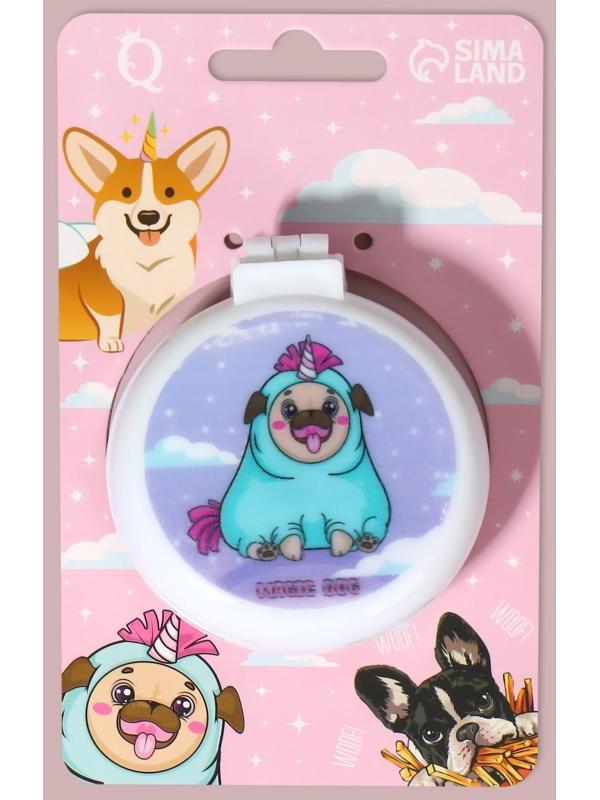 Расчёска массажная, складная, с зеркалом, d = 6,5 см, рисунок МИКС