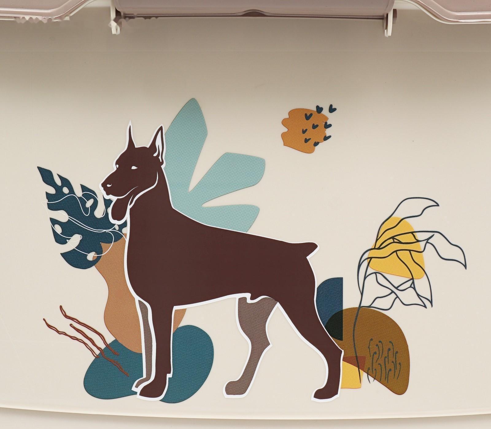 Контейнер для корма, 36 л, бежевый