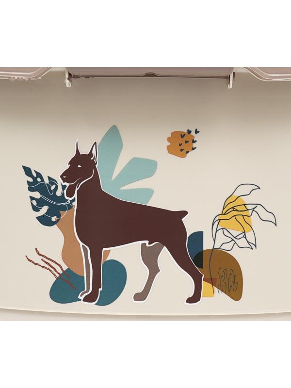 Контейнер для корма, 36 л, бежевый