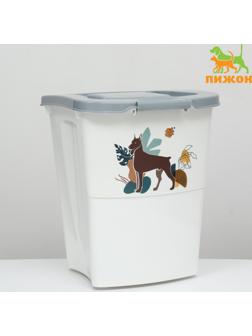 Контейнер для корма, 36 л, серый