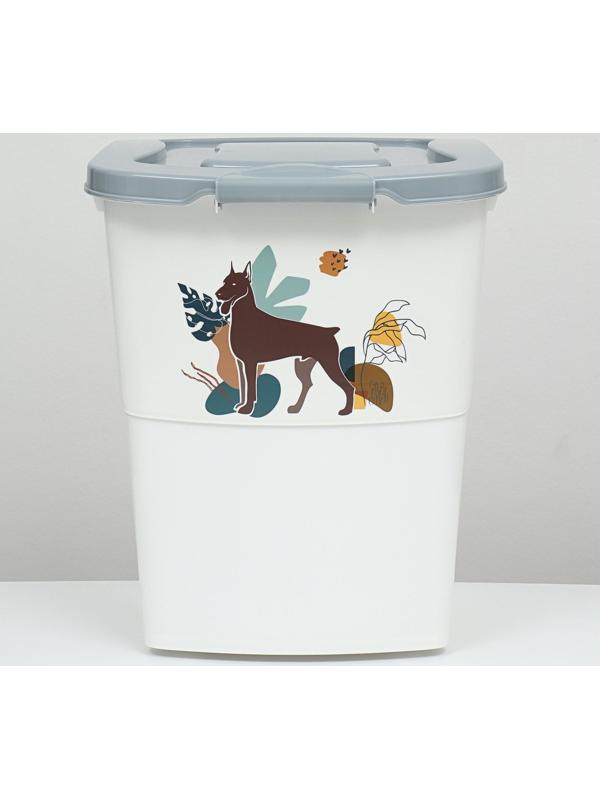 Контейнер для корма, 36 л, серый