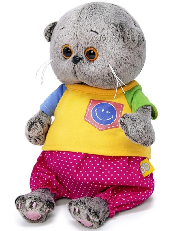 Мягкая игрушка «Басик BABY в футболке со смайликом», 20 см