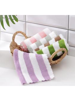 Салфетка микрофибра махровая Доляна «Полоски», 30×30 см, цвет МИКС