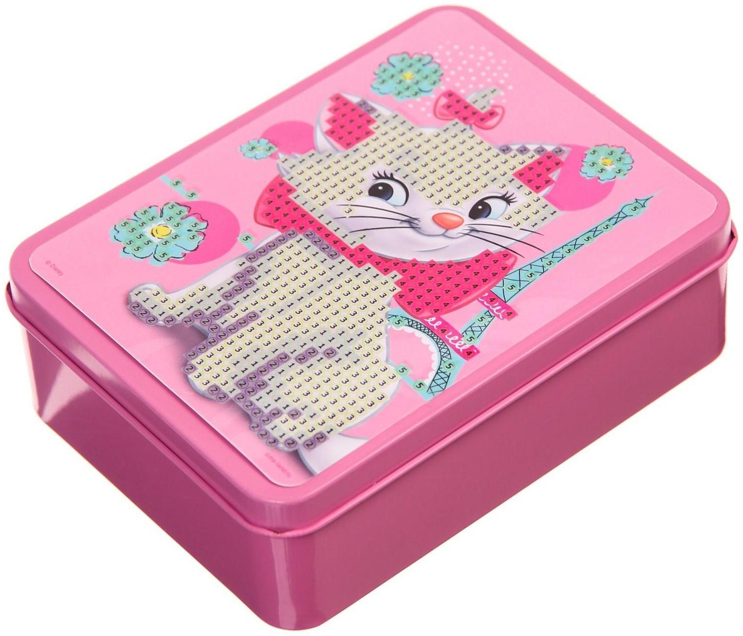 Алмазная вышивка на шкатулке Коты аристократы Кошечка Мари 8.5*11.5 см