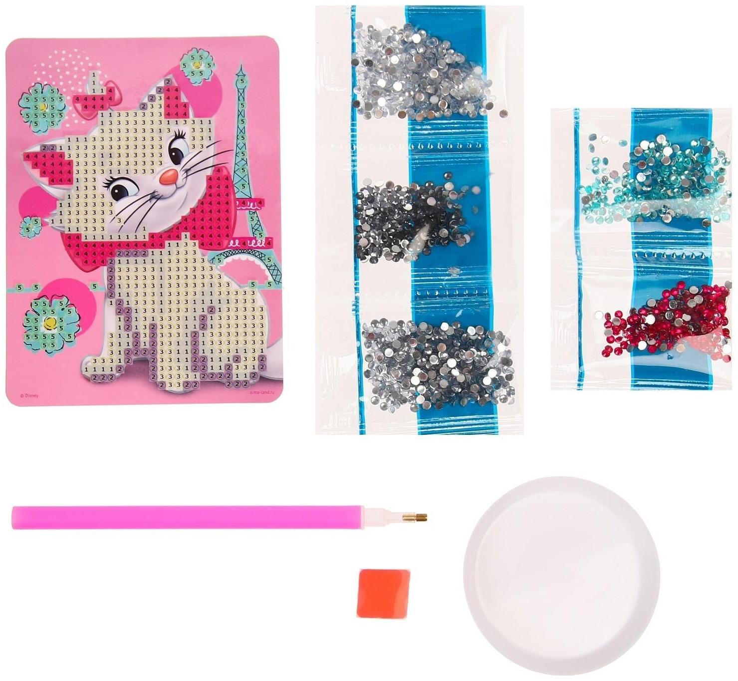 Алмазная вышивка на шкатулке Коты аристократы Кошечка Мари 8.5*11.5 см