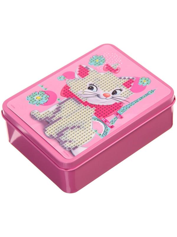 Алмазная вышивка на шкатулке Коты аристократы Кошечка Мари 8.5*11.5 см