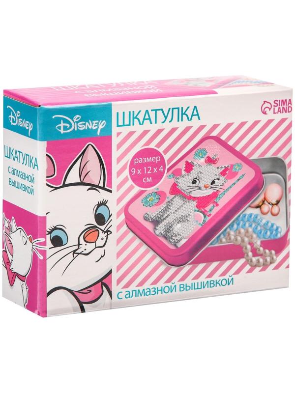 Алмазная вышивка на шкатулке Коты аристократы Кошечка Мари 8.5*11.5 см