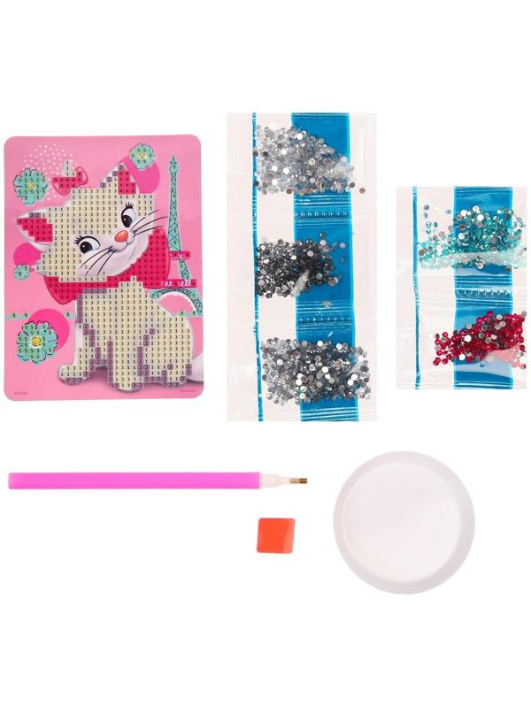 Алмазная вышивка на шкатулке Коты аристократы Кошечка Мари 8.5*11.5 см