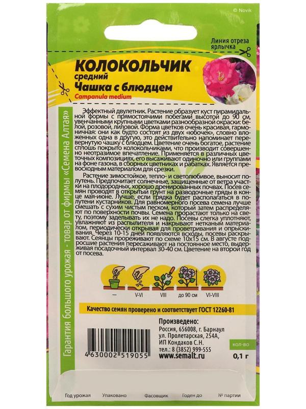 Семена цветов Колокольчик 