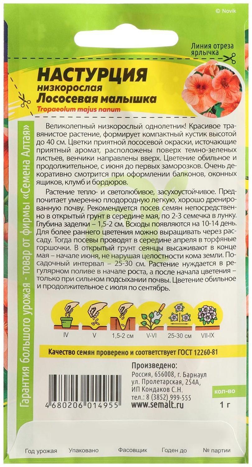 Семена цветов Настурция 