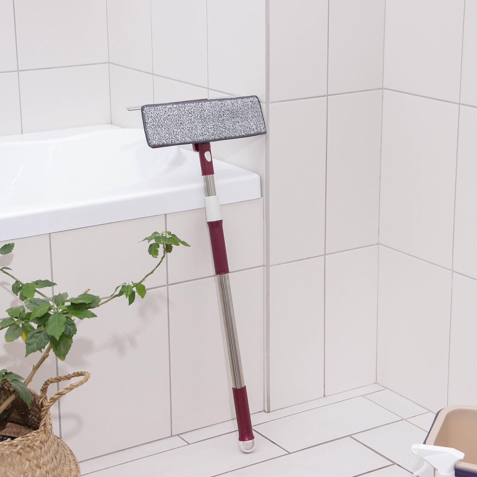 Окномойка с насадкой из микрофибры Доляна, стальная телескопическая ручка, 27×8×73(114) см, цвет МИКС