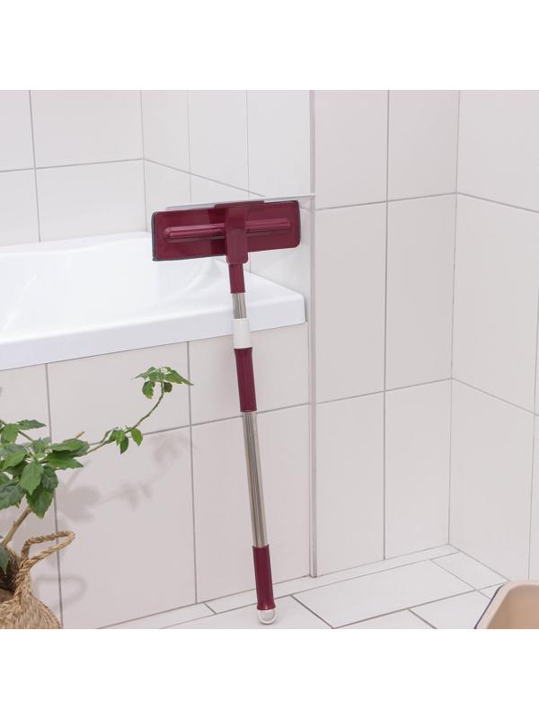 Окномойка с насадкой из микрофибры Доляна, стальная телескопическая ручка, 27×8×73(114) см, цвет МИКС