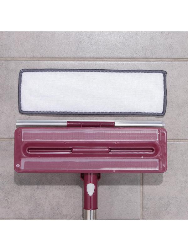 Окномойка с насадкой из микрофибры Доляна, стальная телескопическая ручка, 27×8×73(114) см, цвет МИКС