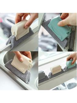 Щётка для оконных рам и труднодоступных мест, 2 насадки в комплекте