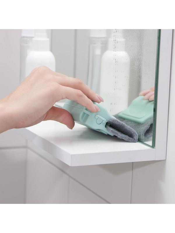 Щётка для оконных рам и труднодоступных мест, 2 насадки в комплекте