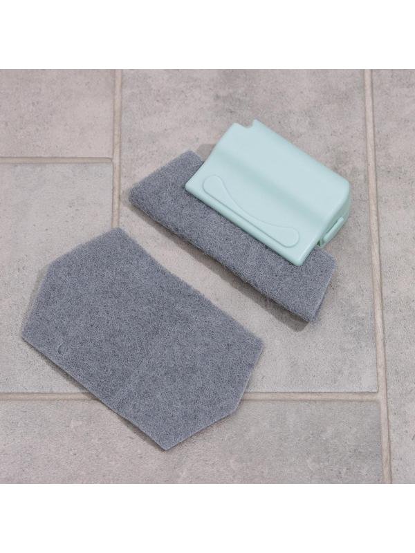 Щётка для оконных рам и труднодоступных мест, 2 насадки в комплекте