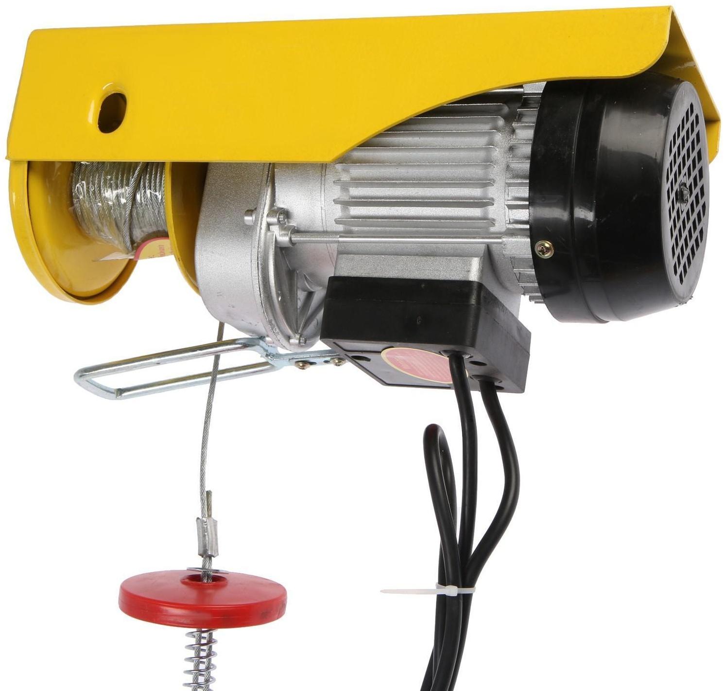 Тельфер ТУНДРА, 0.54 кВт, трос 3 мм, высота 12 м, 10 м/мин, 125/250 кг