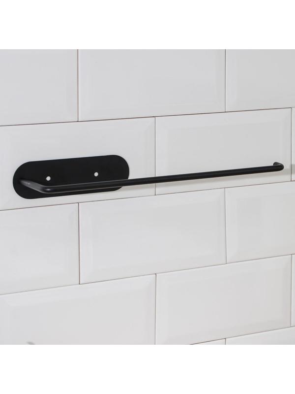 Держатель для бумажных полотенец подвесной Доляна 26×1,5×12 см, цвет чёрный