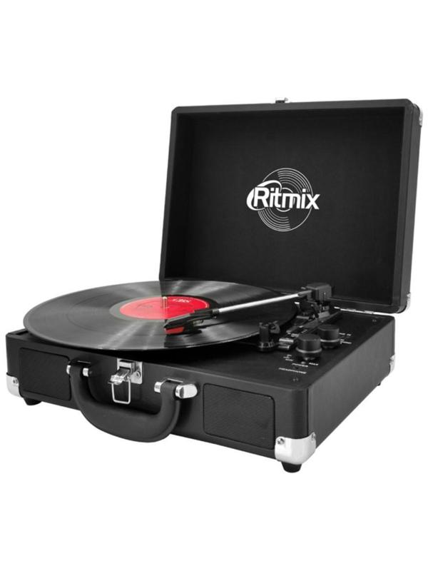 Проигрыватель виниловых дисков RITMIX LP-120B, 6 Вт, RCA, Jack 3.5, черный