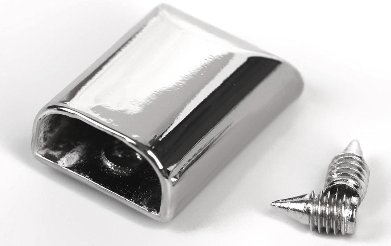 Наконечник для молнии, 1,6 × 1 см, цвет серебряный