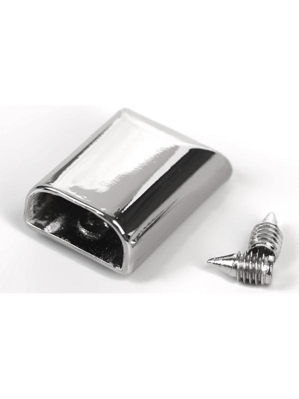 Наконечник для молнии, 1,6 × 1 см, цвет серебряный