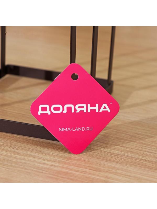 Держатель для крышек и разделочных досок Доляна, 12,5×16×15 см, цвет чёрный