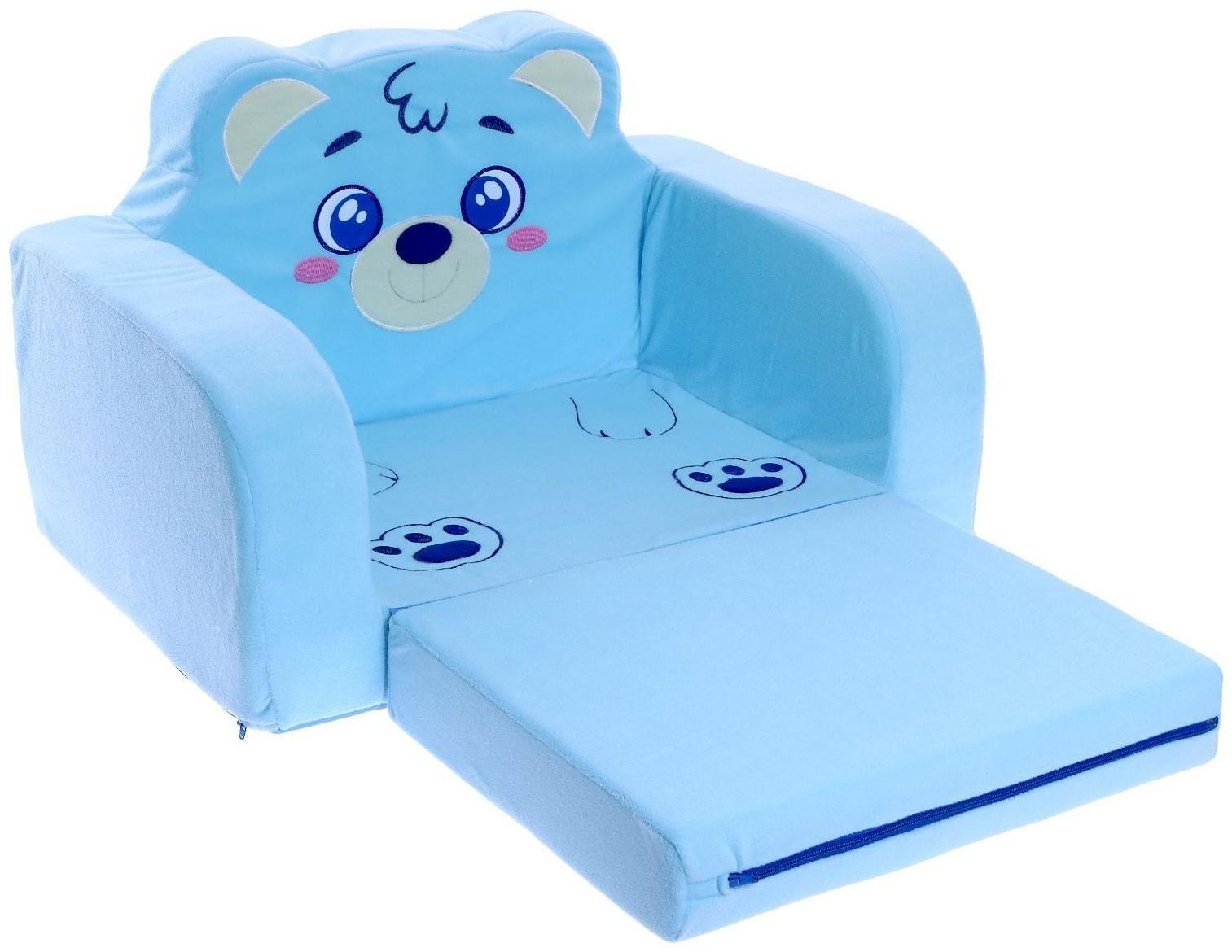 Мягкая игрушка-диван «Мишка», раскладной, МИКС