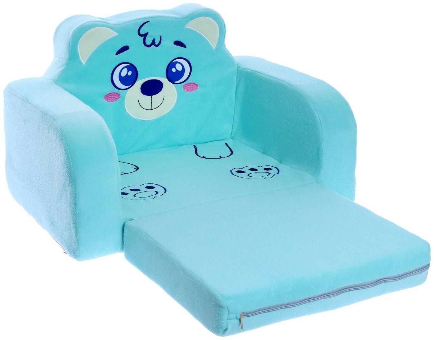 Мягкая игрушка-диван «Мишка», раскладной, МИКС