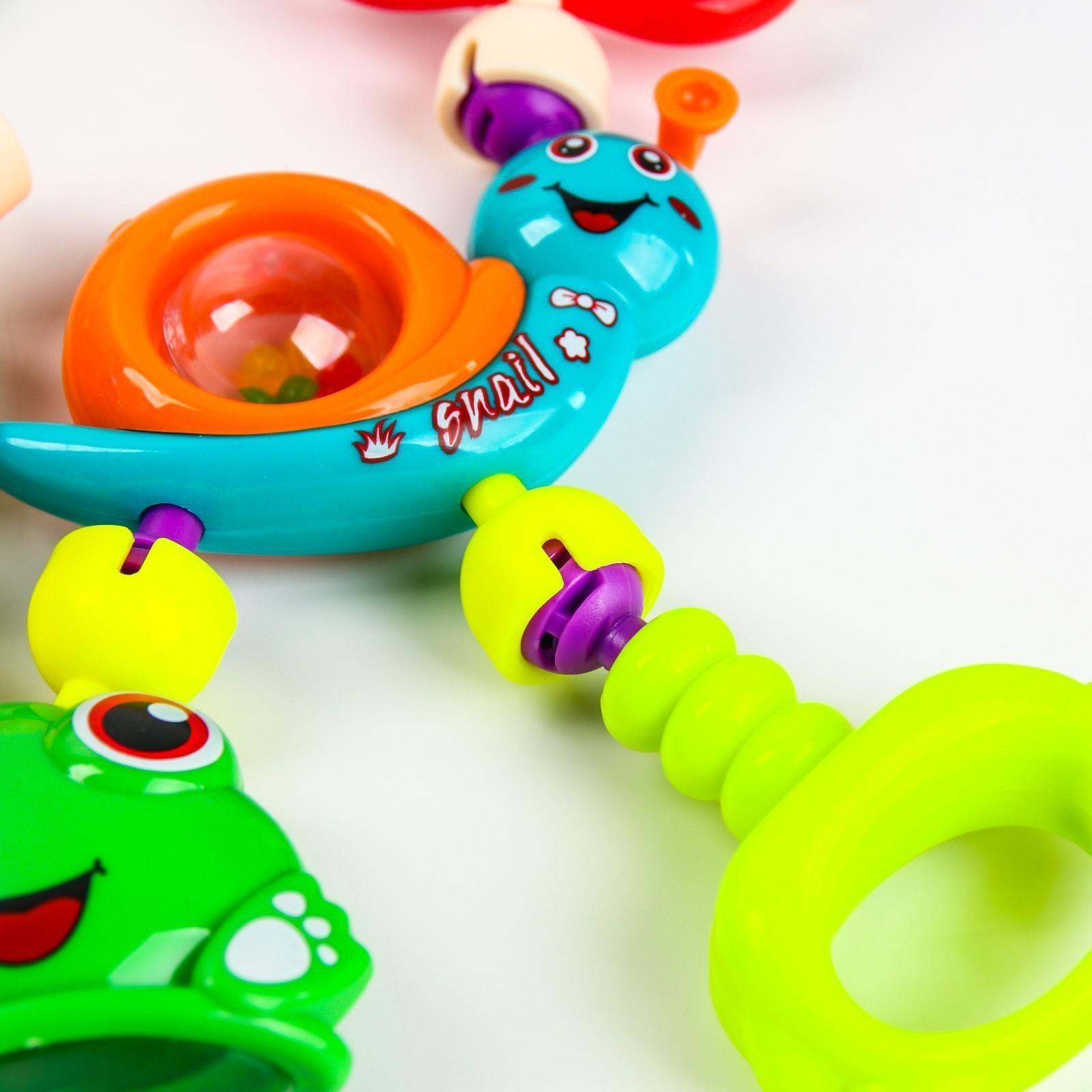 Набор погремушек «Собери меня», 10 шт, яркие цвета