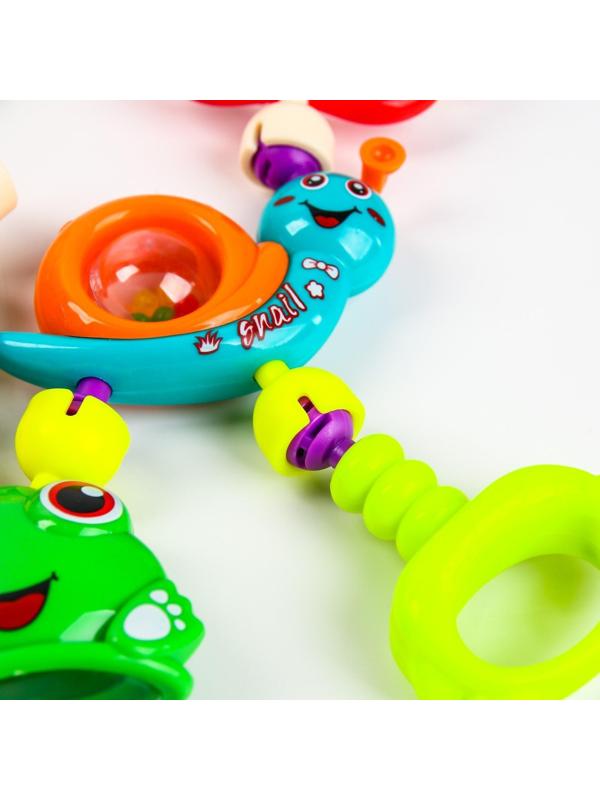 Набор погремушек «Собери меня», 10 шт, яркие цвета