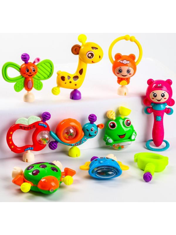 Набор погремушек «Собери меня», 10 шт, яркие цвета