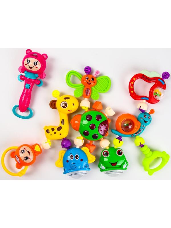 Набор погремушек «Собери меня», 10 шт, яркие цвета