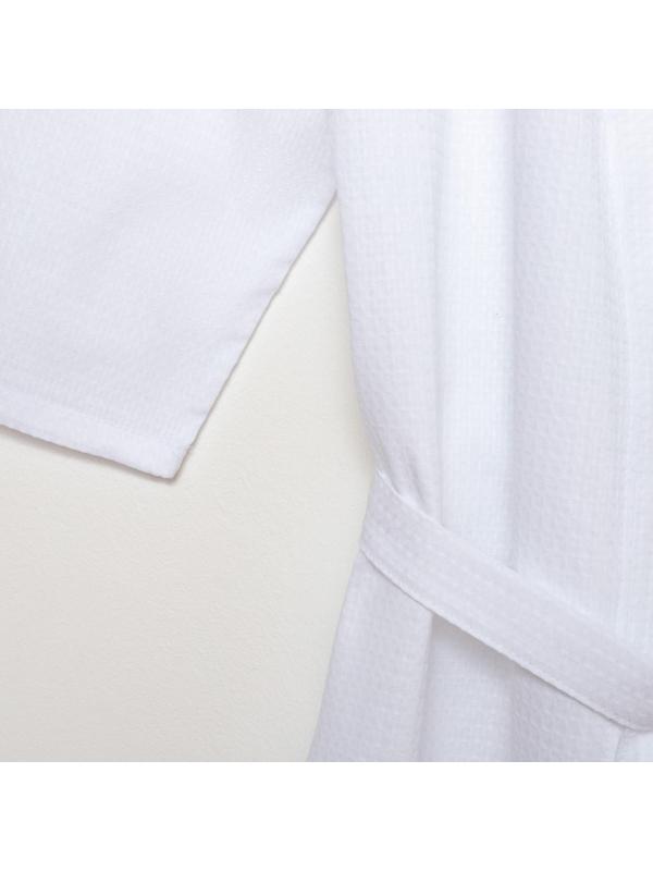 Халат вафельный мужской Экономь и Я рукав 3/4 цвет белый размер 50-52, 100% хлопок, 200 г/м2