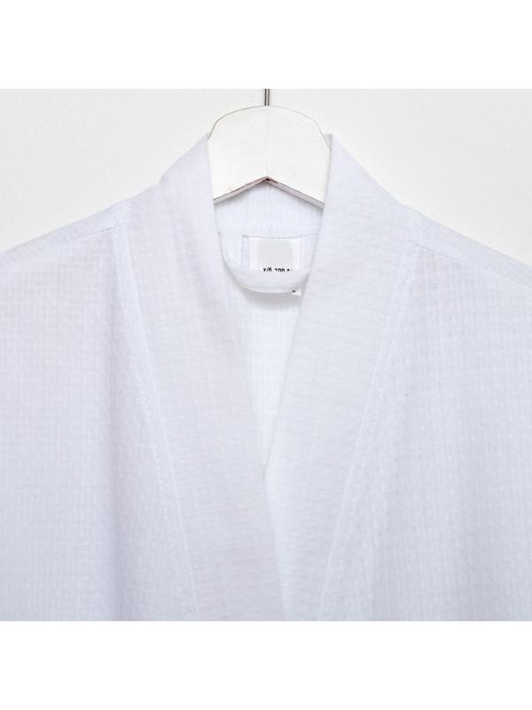 Халат вафельный мужской Экономь и Я рукав 3/4 цвет белый размер 50-52, 100% хлопок, 200 г/м2