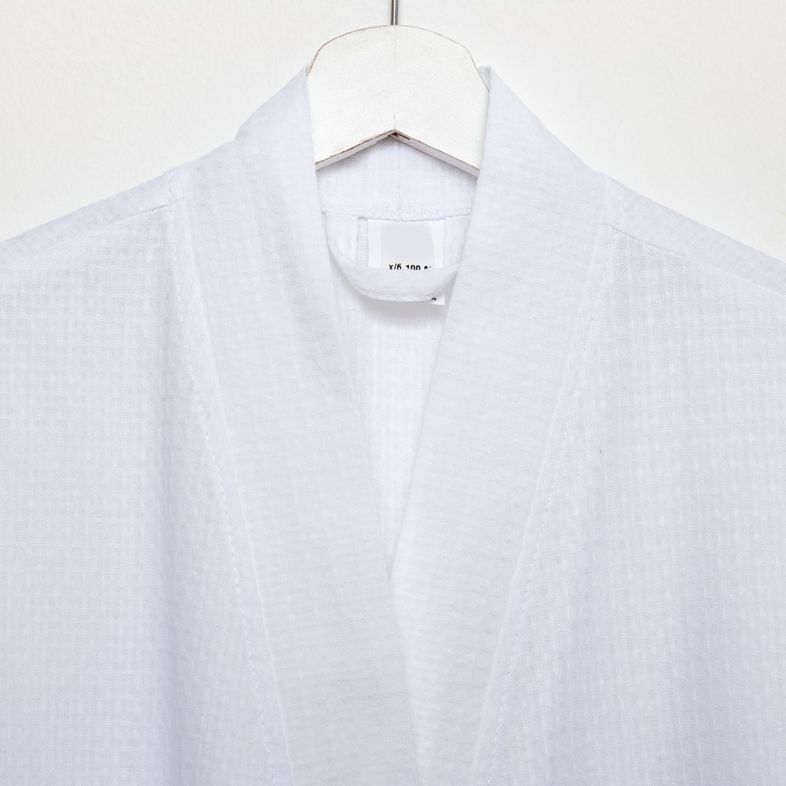 Халат вафельный мужской Экономь и Я рукав 3/4 цвет белый размер 58-60, 100% хлопок, 200 г/м2