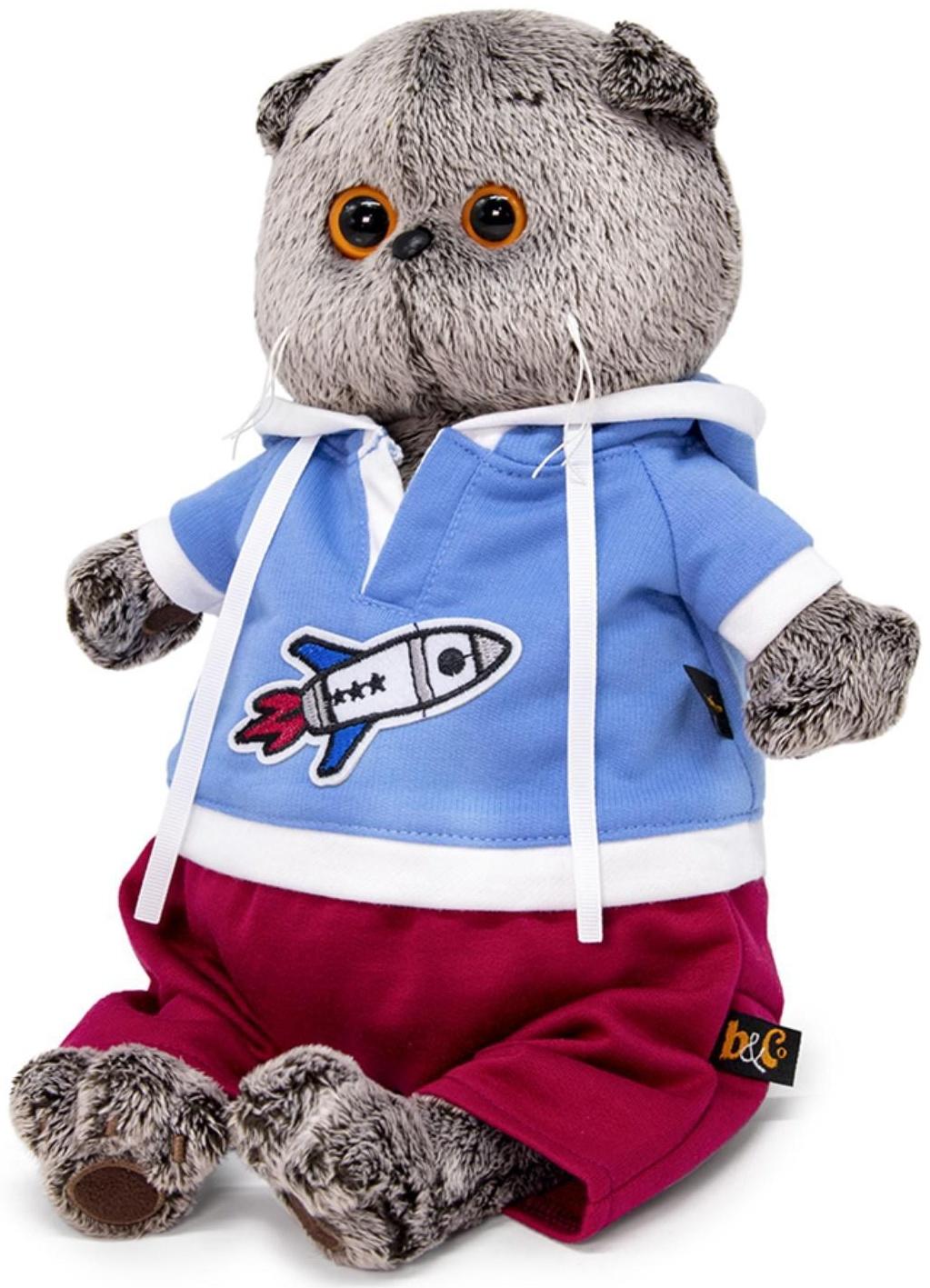 Мягкая игрушка «Басик в футболке с ракетой», 22 см