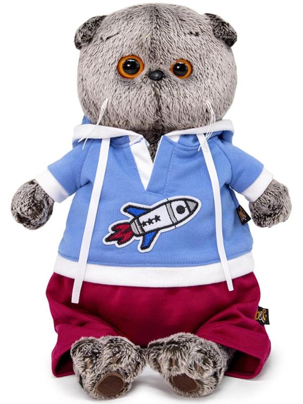 Мягкая игрушка «Басик в футболке с ракетой», 22 см