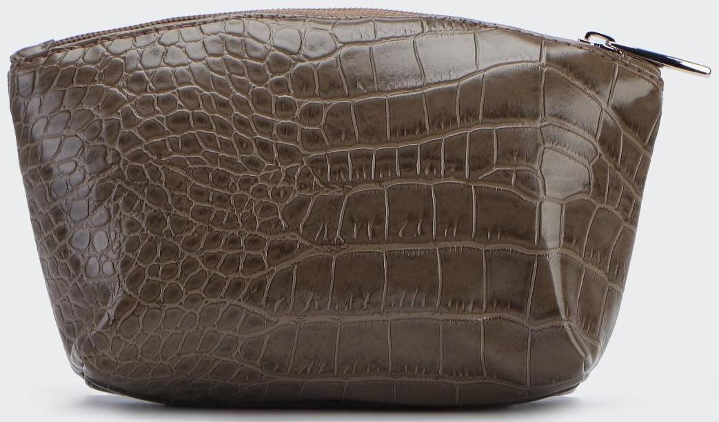 Косметичка на молнии, цвет коричневый